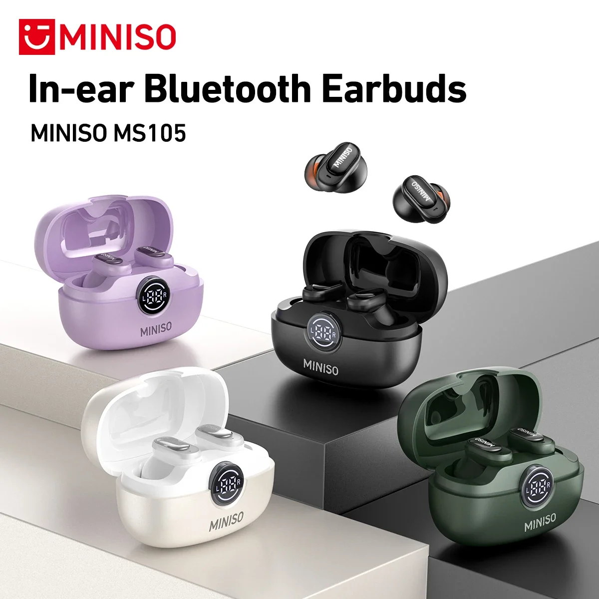 Type C Wired Earphones With Mic - MINISO MS105 Earphone Bluetooth In-Ear Earbuds
