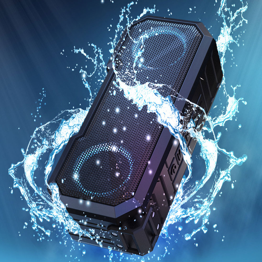 Portable Bluetooth Speaker Waterproof Ipx7 - Speaker Bluetooth Portabel, Speaker Lampu Flash