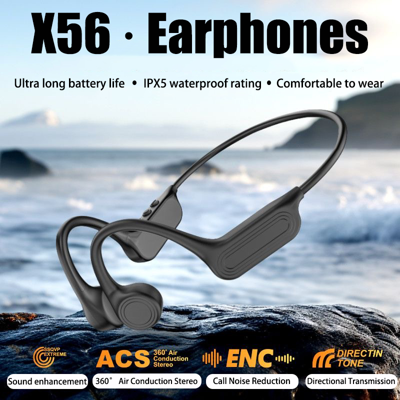 Bone Conduction Running Headphones - Headphone Konduksi Tulang Nirkabel Bluetooth Headphone