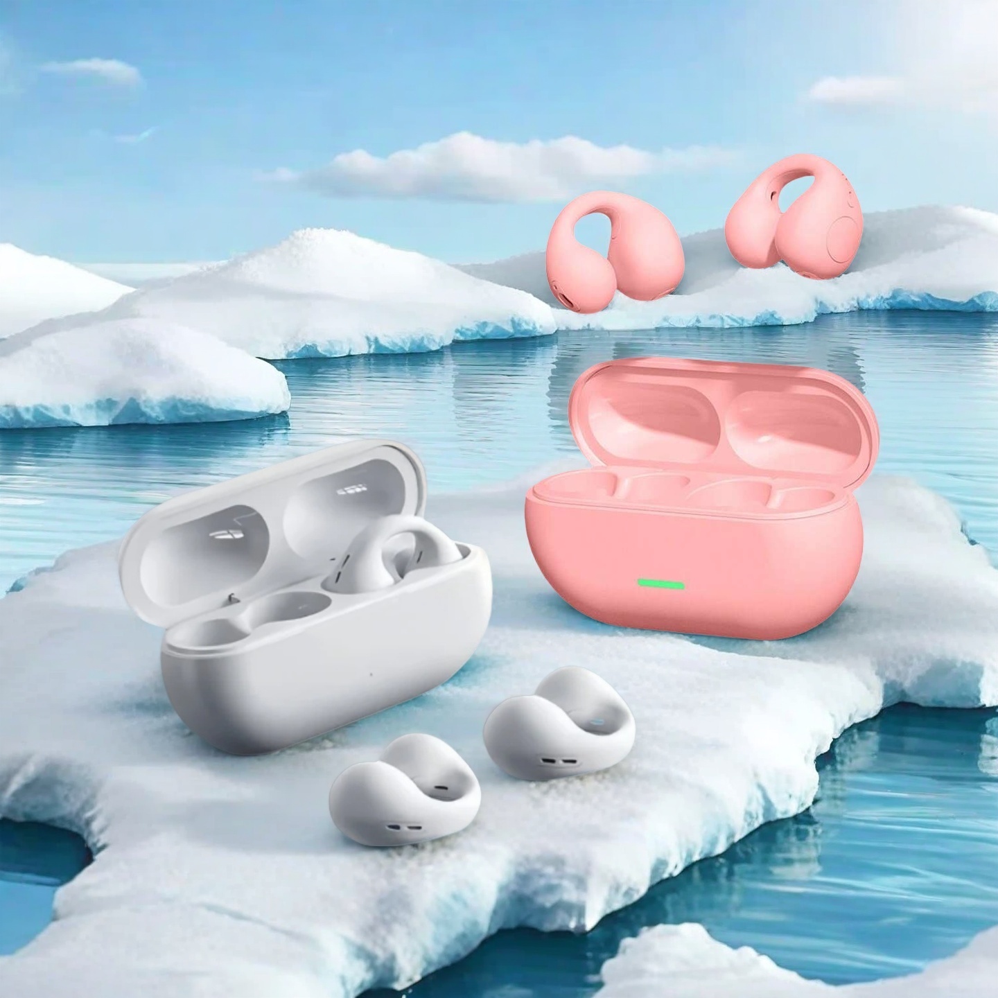 Headset Bluetooth 5.3 Nirkabel - Open Ear Air Conduction Headphones ulasan dan harga