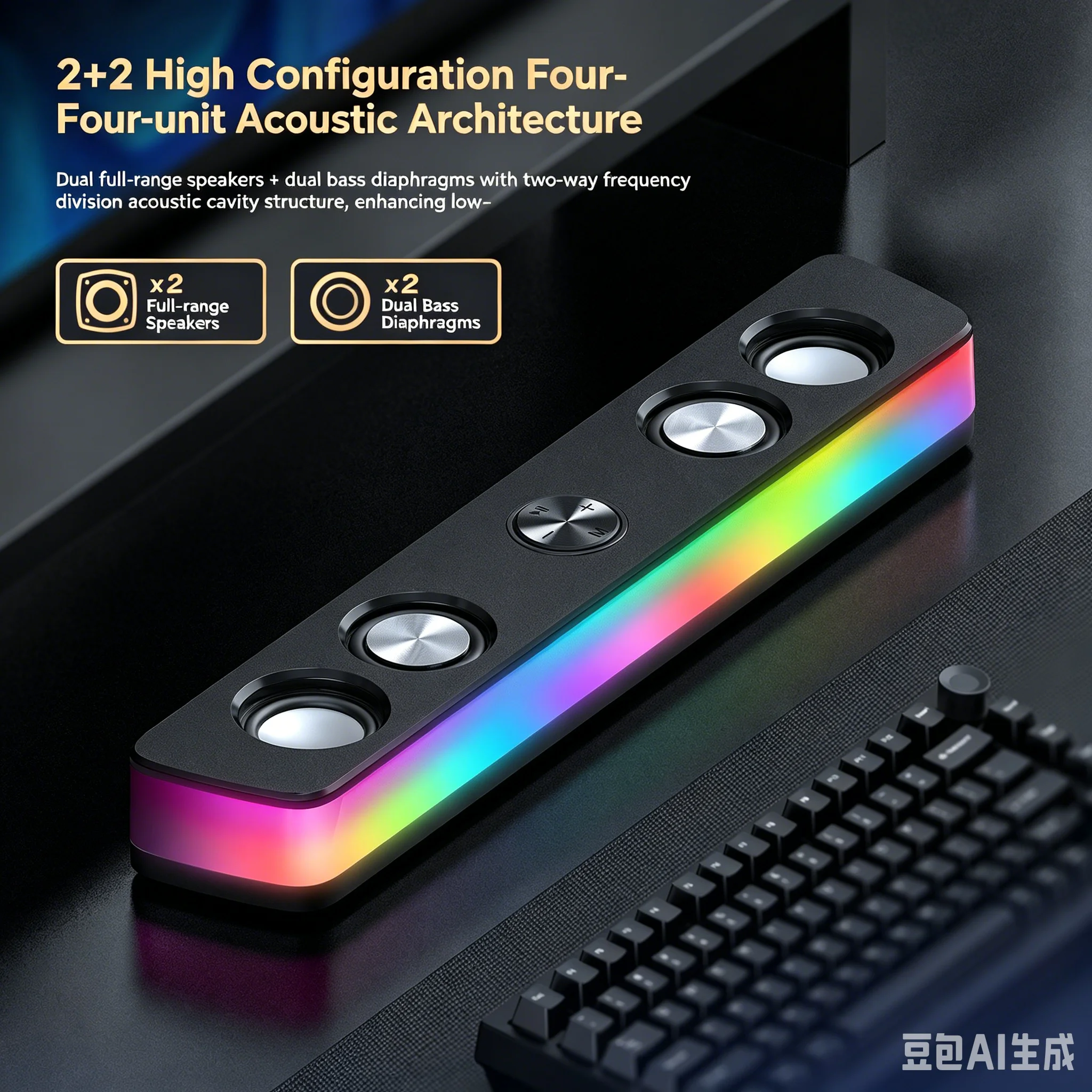 Speaker Bluetooth Soundbar Nir - Rgb Computer Soundbar For Pc ulasan dan harga