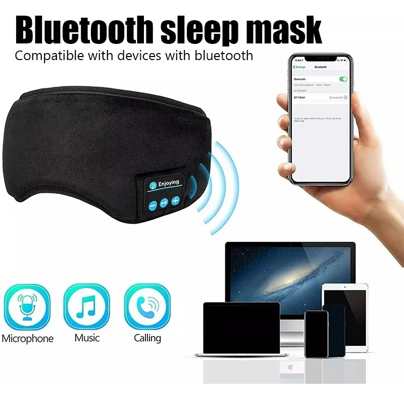 Headband Bluetooth Fone untuk  - Sleep Mask Headphones Bluetooth ulasan dan harga