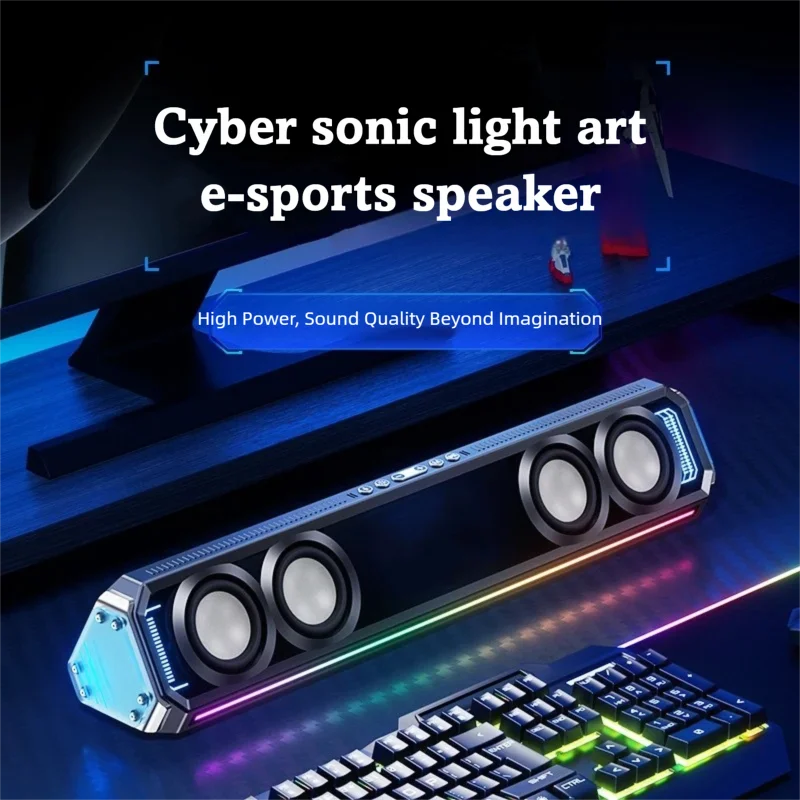 Soundbar Gaming dengan Lampu R - Rgb Computer Soundbar For Pc ulasan dan harga