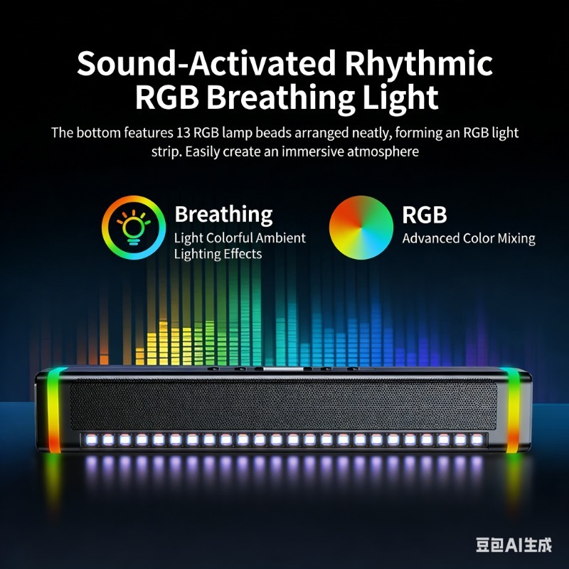 Speaker Komputer SADA, dengan  - Rgb Computer Soundbar For Pc ulasan dan harga