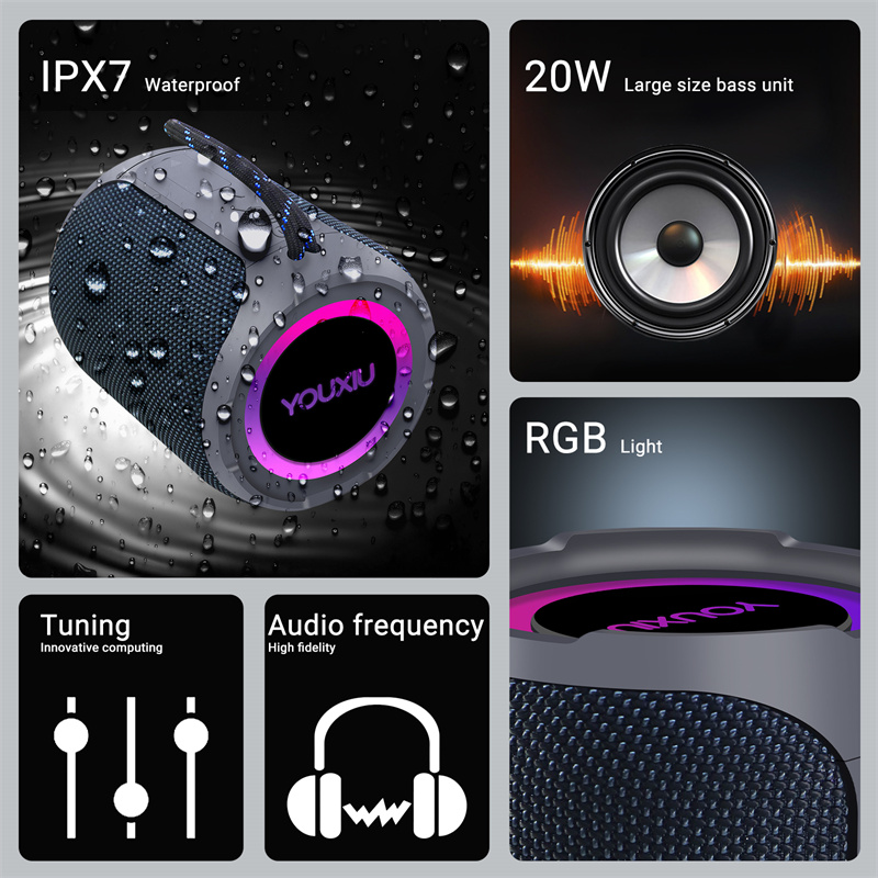 Speaker Bluetooth portabel 40W - Portable Bluetooth Speaker Waterproof Ipx7 ulasan dan harga