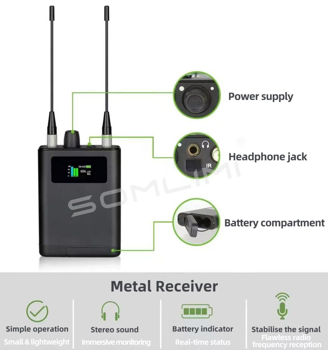 SOMLIMI Profesional EM600 Sist - In Ear Monitors For Singers ulasan dan harga