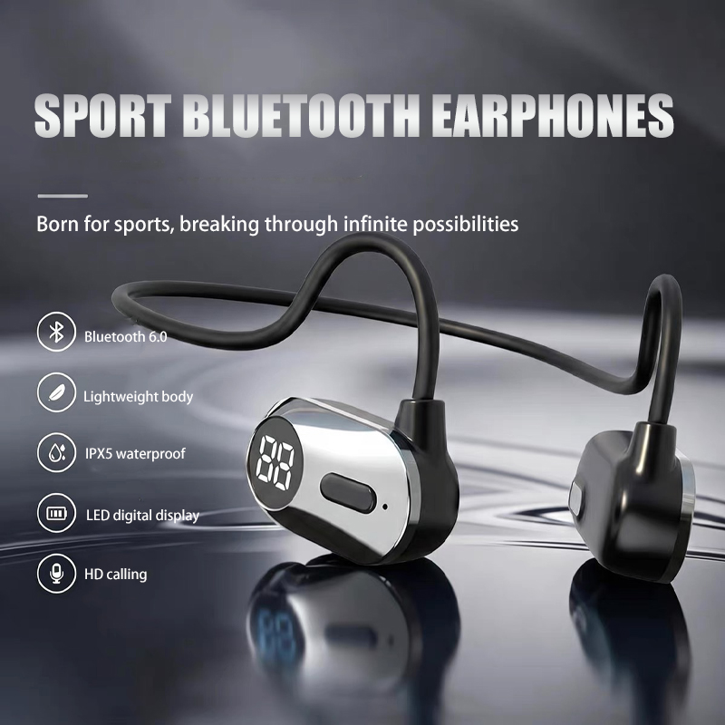 Headphone Bluetooth Olahraga d - Bone Conduction Running Headphones ulasan dan harga