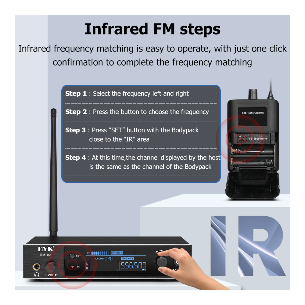 EYK EM100 instrumen tidak kabe - In Ear Monitors For Singers ulasan dan harga