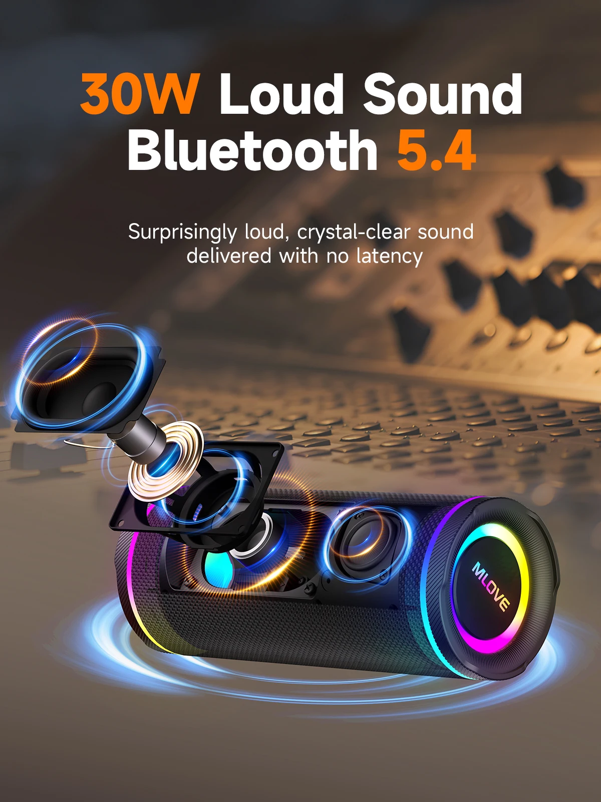 Speaker Bluetooth Portabel MLO - Portable Bluetooth Speaker Waterproof Ipx7 ulasan dan harga